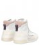 Shabbies Sneaker Mid Top Sneaker Printed Leather Soft Nappa And Suede White Rose (3049)